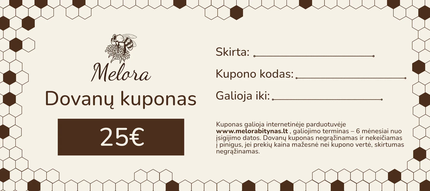 Melora Dovanų Kuponas ( Fizinis ) - Melora