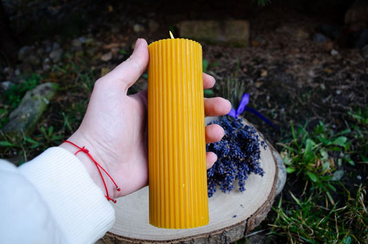 Klasikinė bičių vaško žvakė "Cilindras"