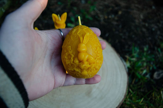 Bičių vaško žvakė "Velykinis kiaušinis"