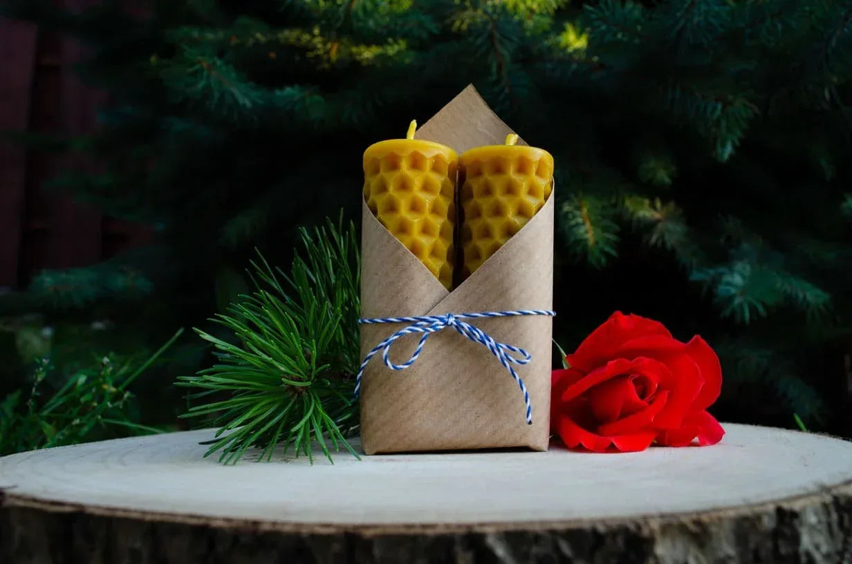 Bičių vaško žvakių rinkinys "Koriai" - Melora