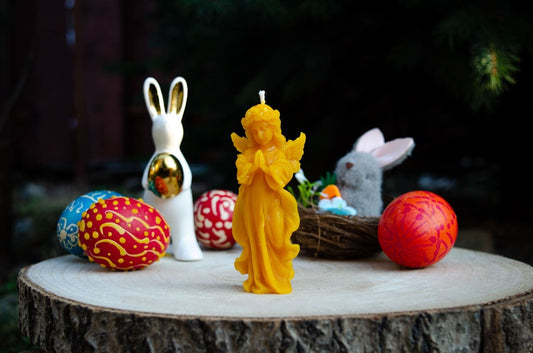 Bičių vaško žvakė "Ramybės Angelas"