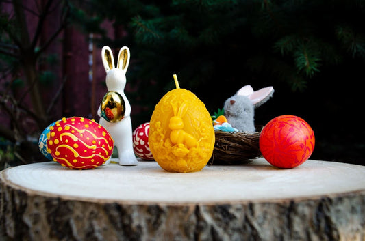 Bičių vaško žvakė "Velykinis kiaušinis"