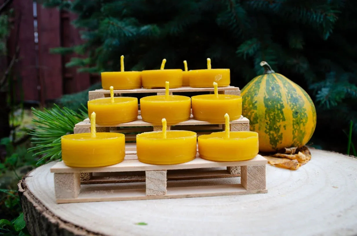 Bičių vaško arbatinių žvakių rinkinys - Melora