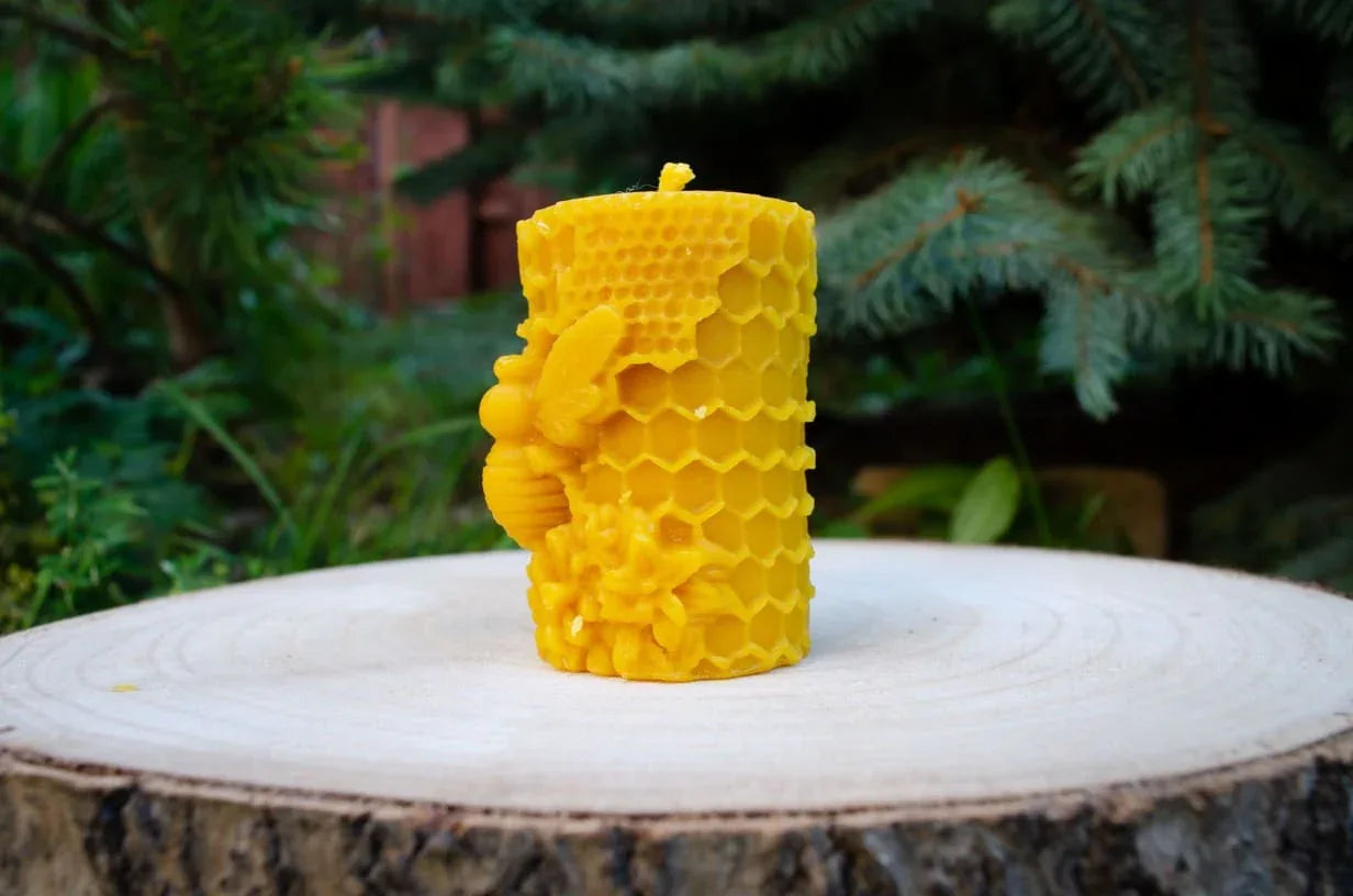 Bičių vaško žvakė "Didelė Bitė" - Melora