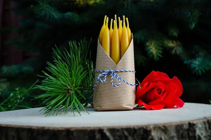 Bičių vaško žvakių rinkinys "Dipai" - Melora