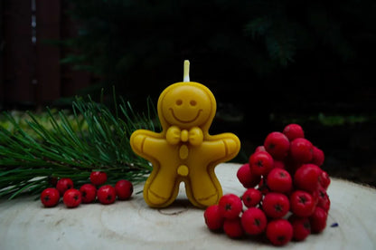 Bičių vaško žvakė "Kalėdinis sausainis"