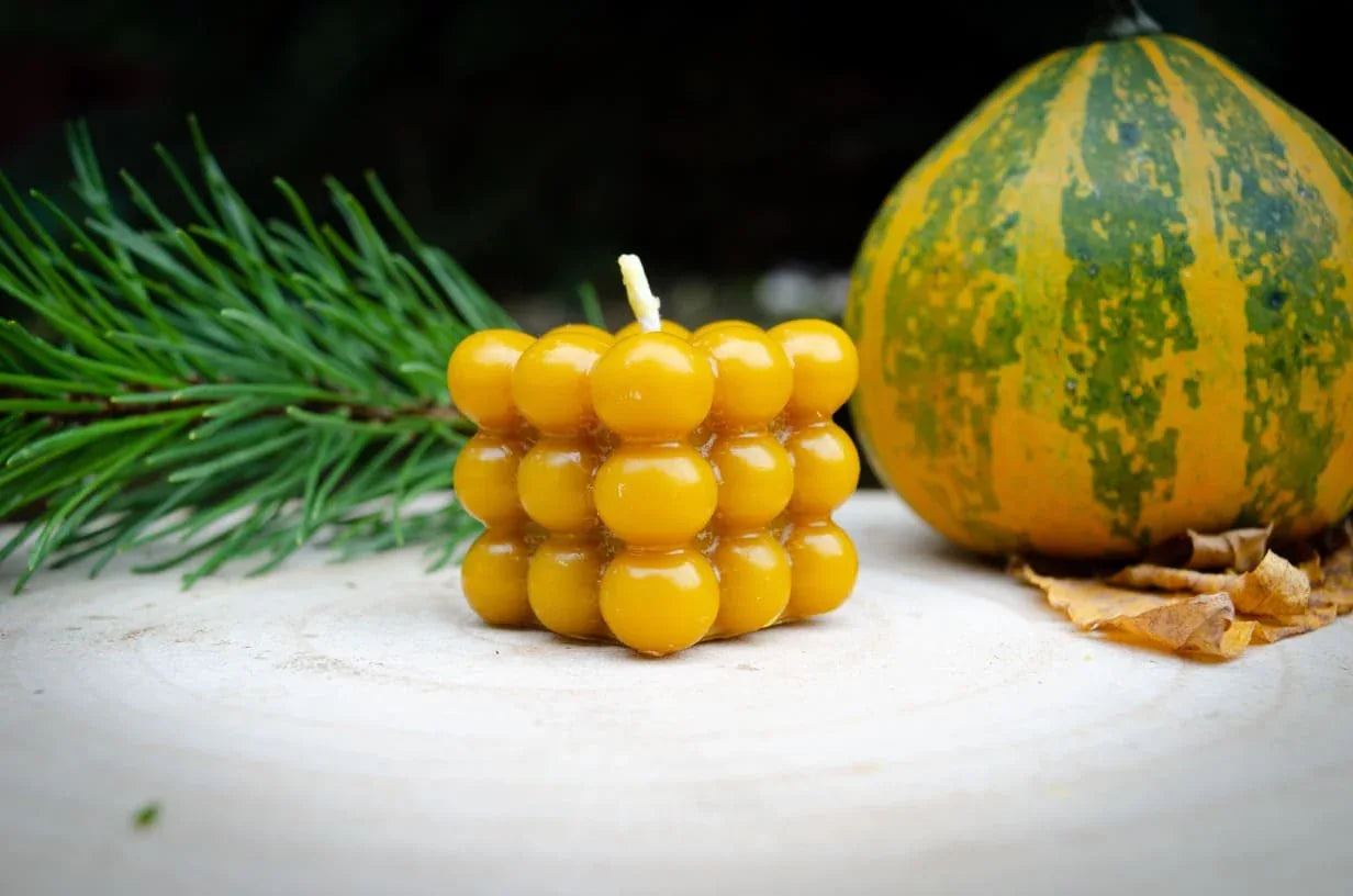 Bičių vaško žvakė "Kubelis" - Melora