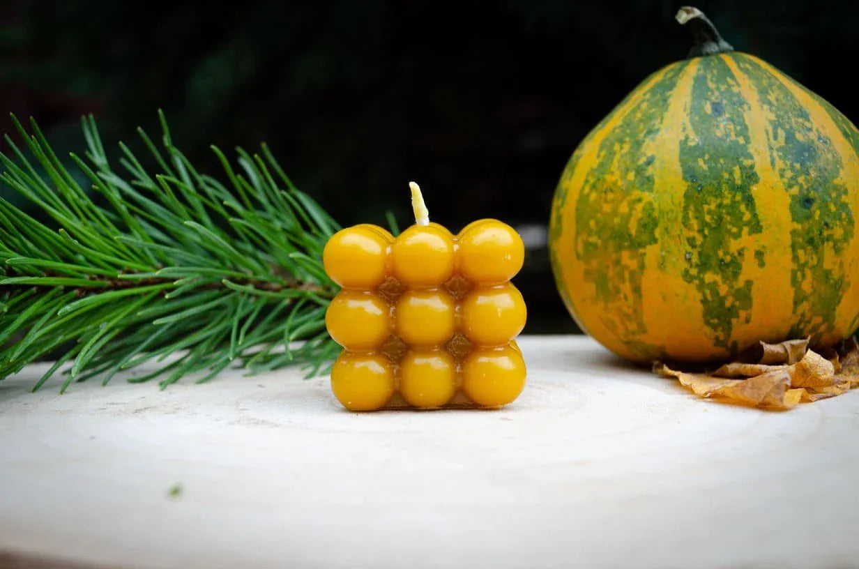 Bičių vaško žvakė "Kubelis" - Melora