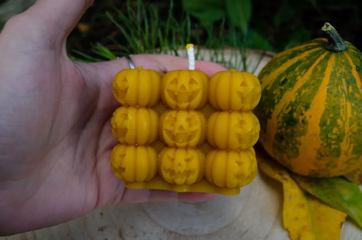 Bičių vaško žvakė "Moliūgeliai" - Melora