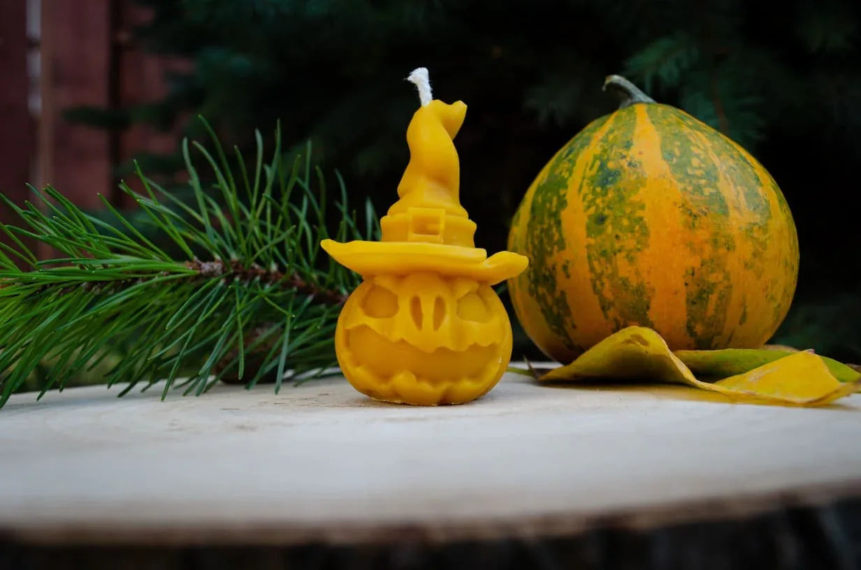 Bičių vaško žvakė "Moliūgelis" - Melora