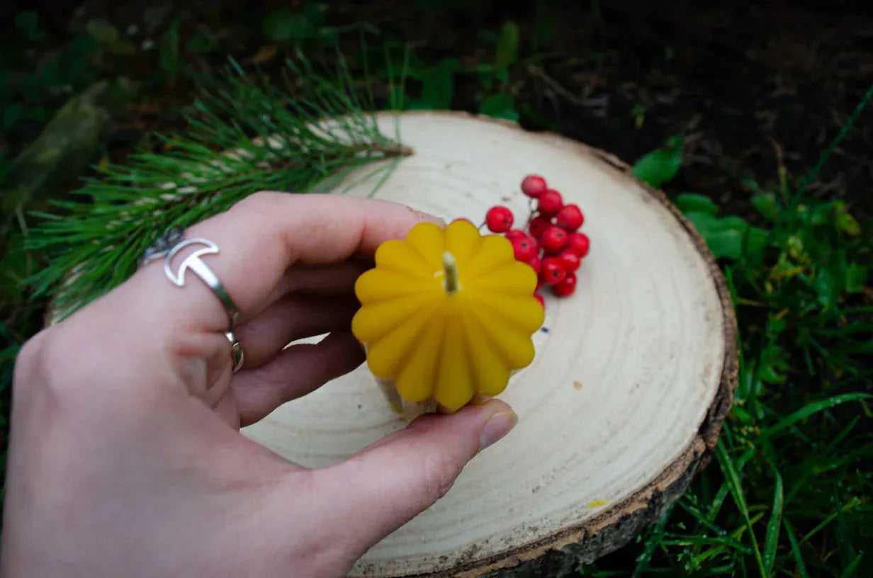 Bičių vaško žvakė "Smailas cilindriukas" - Melora