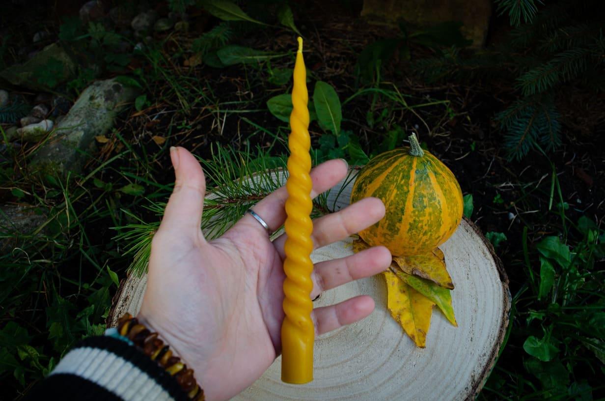 Bičių vaško vakarienės žvakių rinkinys - Melora