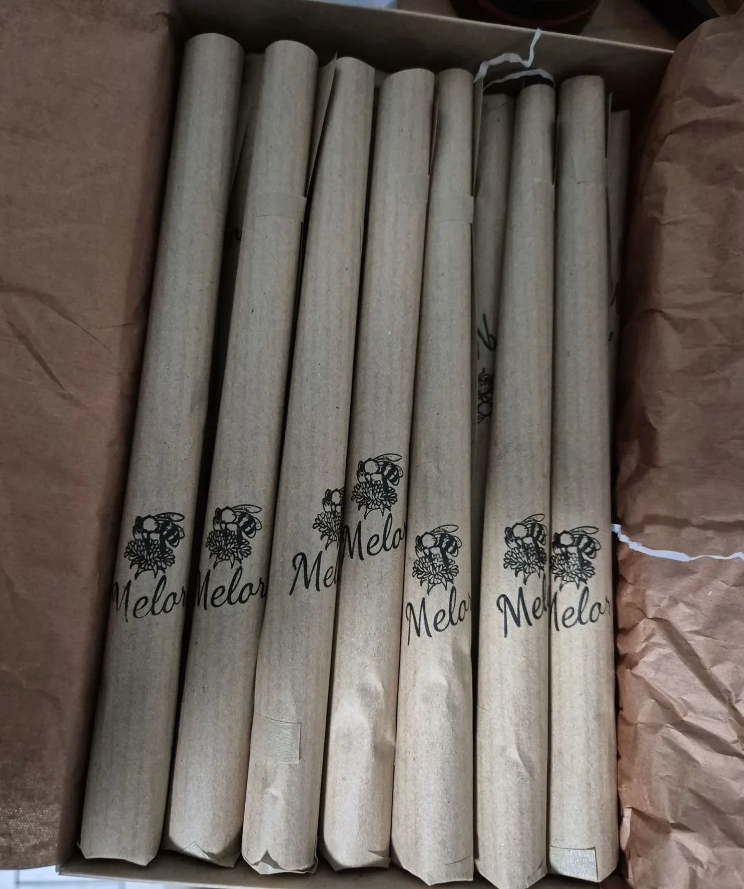 Bičių vaško vakarienės žvakių rinkinys - Melora